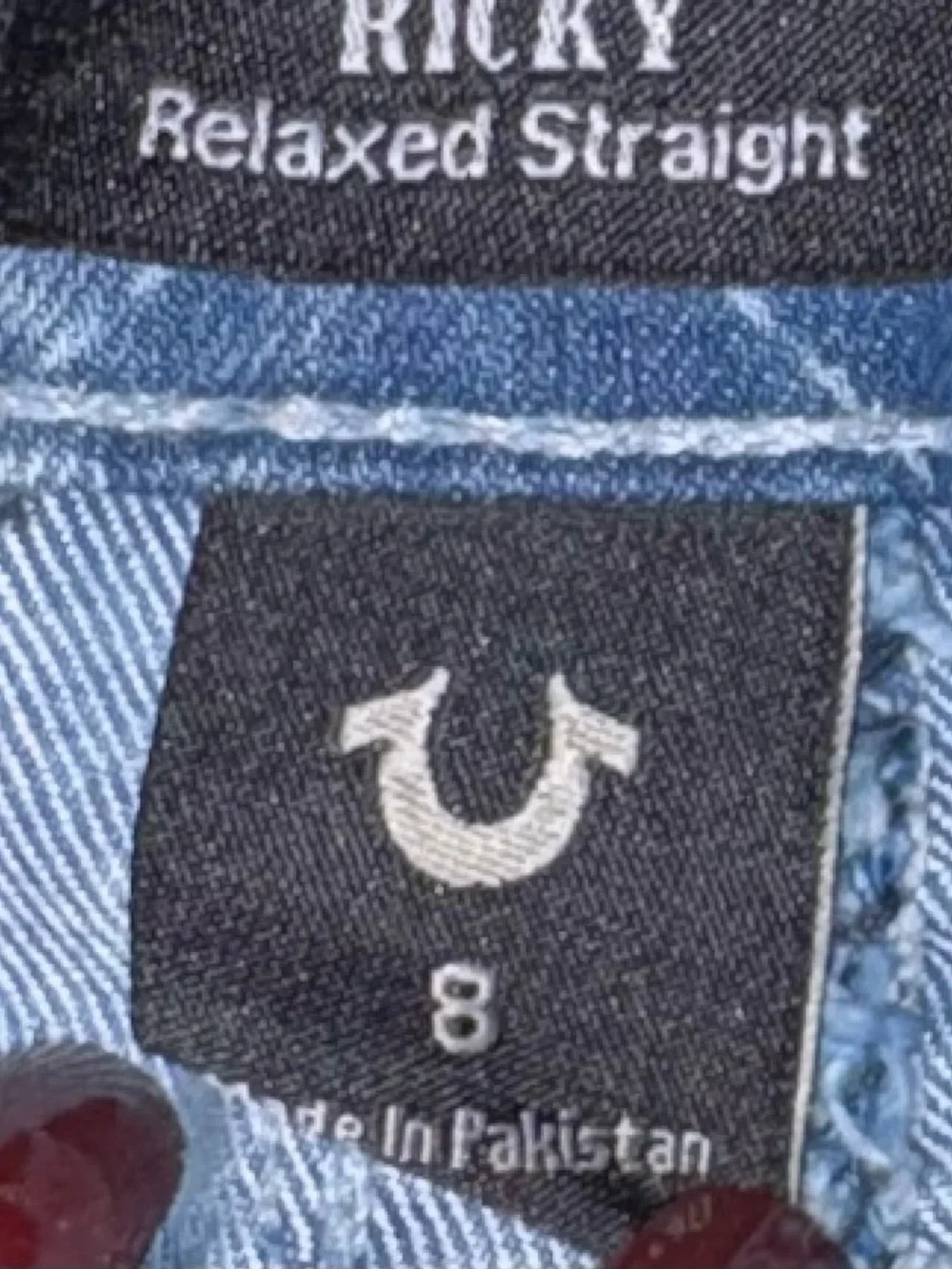 True Religion Light Blue Logo Print Denim Shorts for Kids